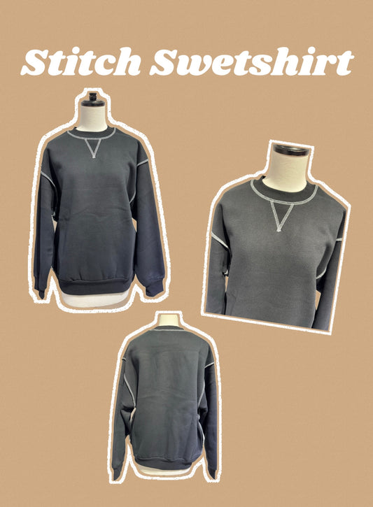 裏起毛ステッチスエット