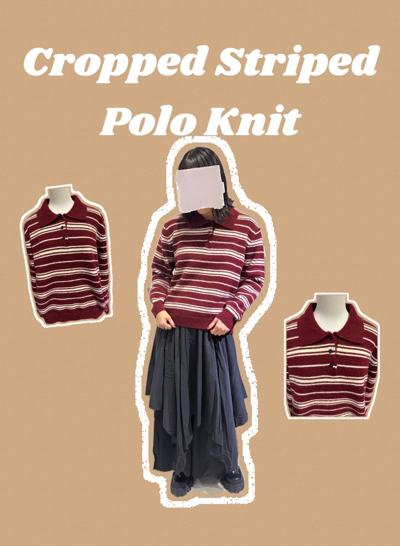 ショートボーダーポロニット